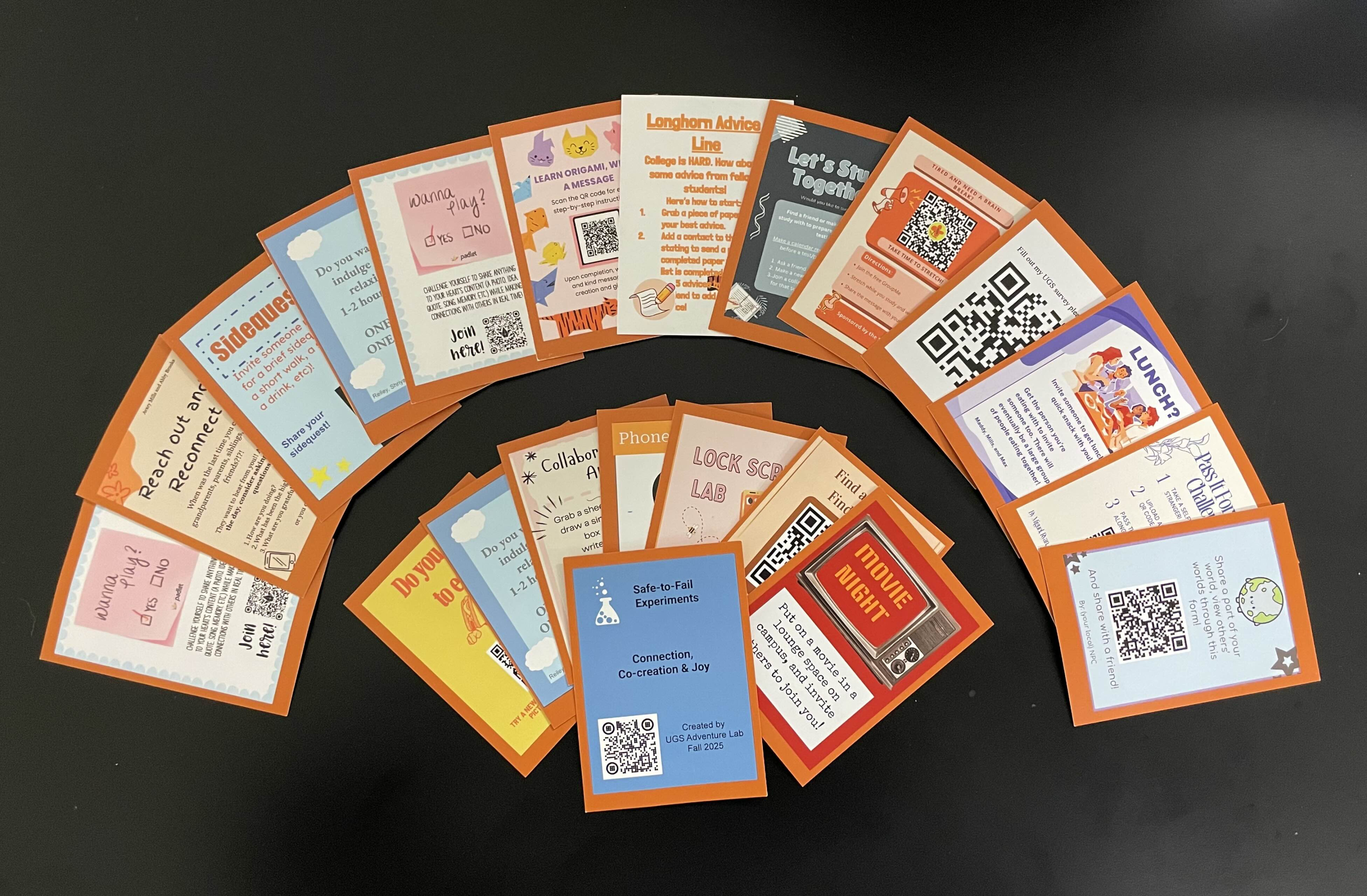 deck of cards fanned out