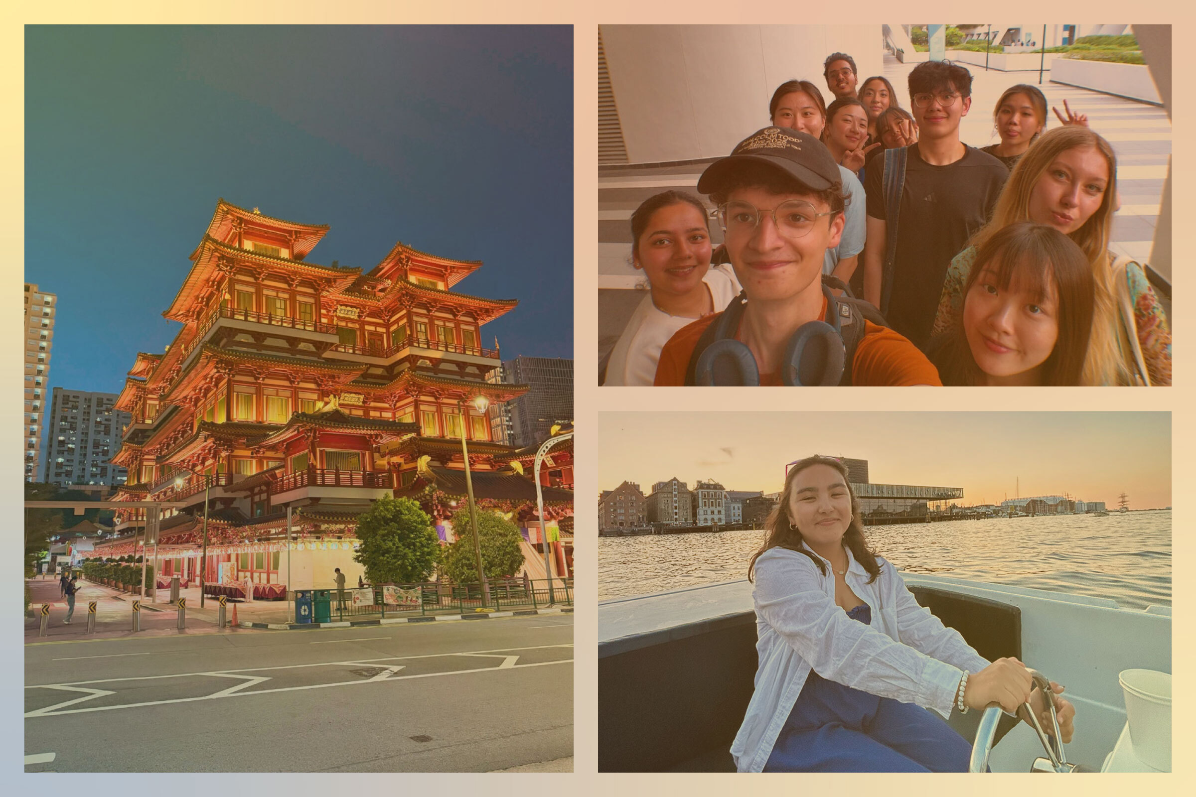 A collage of study abroad at UT Austin
