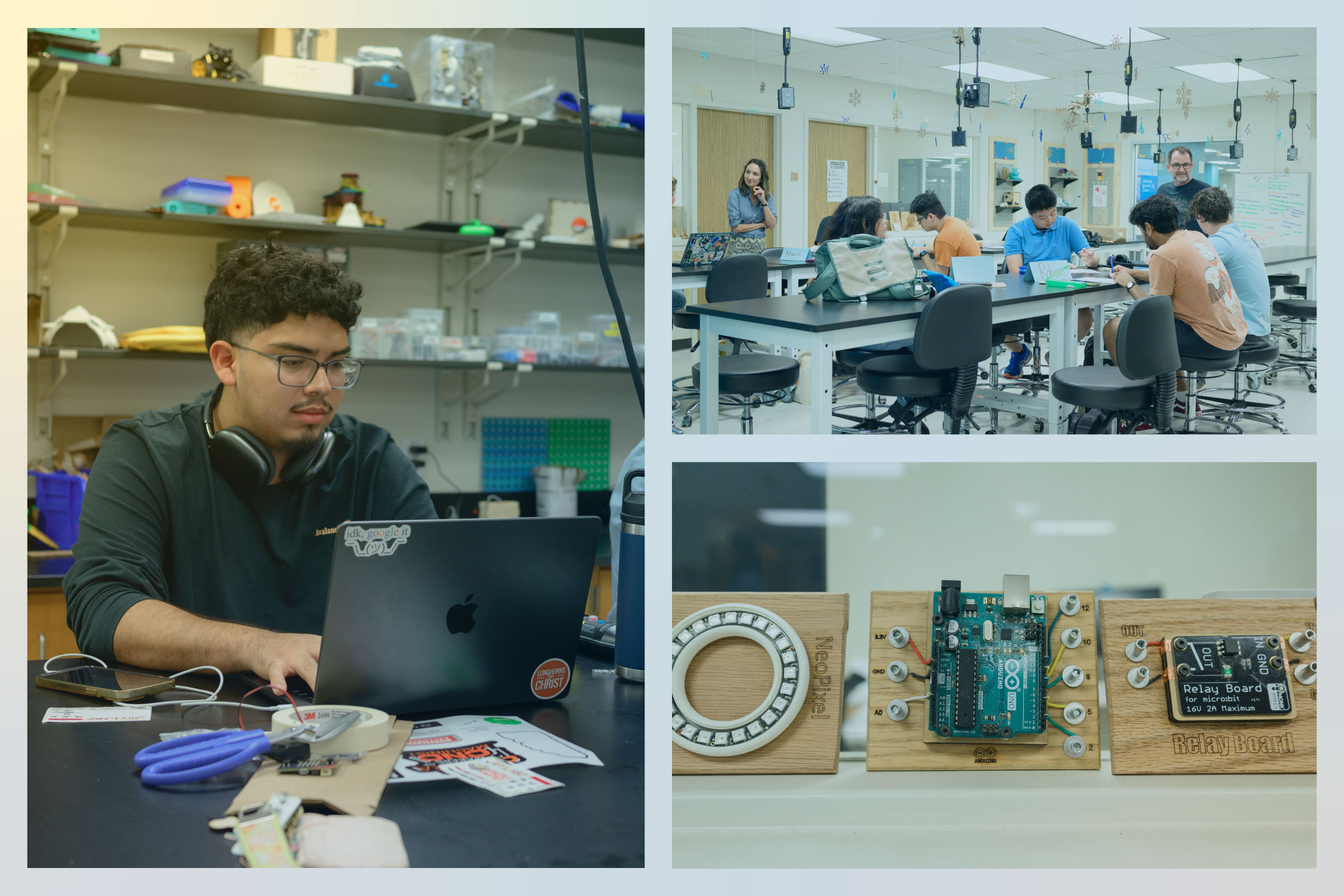 Students in a maker space